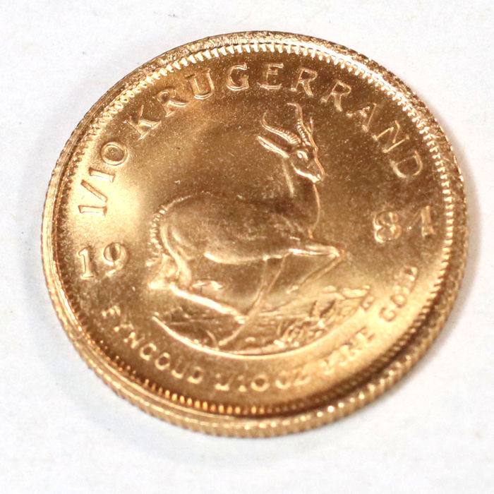 クルーガーランド金貨１/10オンス - 旧貨幣/金貨/銀貨/記念硬貨